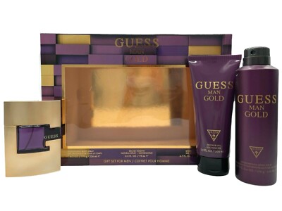 Guess Man Gold Pc Set oz EDT oz Deodorant Spray