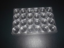 Gemstone Storage Containers Lot of 24 Round Plastic