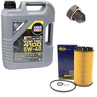 MotoröL Set 5W-40 5 Liter + ÖLfilter Sh 422 P + Schraube FüR Audi 80 100 Seat Vw