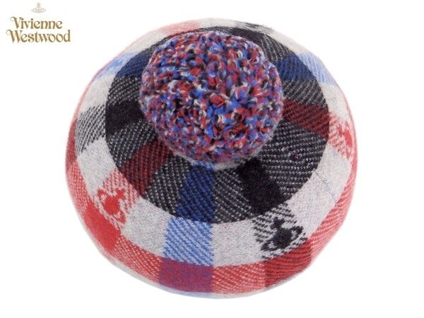 Vivienne Westwood Beret hat orb check pattern S-M Size NEW