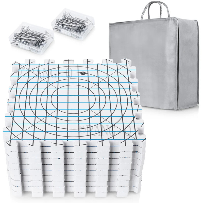 Interlocking Foam Tiles Blocking Mat Crochet with Pins Knit Blockers