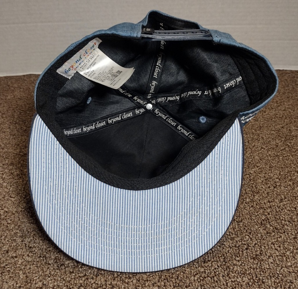 beyondclosetのHandmade logo detail washed cotton cap Tae Yong Beyond Closet Hat Cap Don't Worry Be Happy