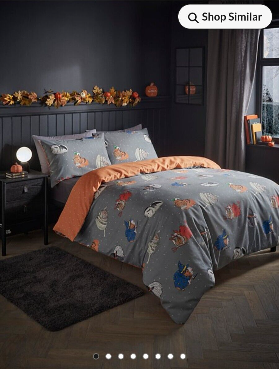 BNWT GEORGE SUPER KING GUINEA PIG HALLOWEEN REVERSIBLE DUVET COVER