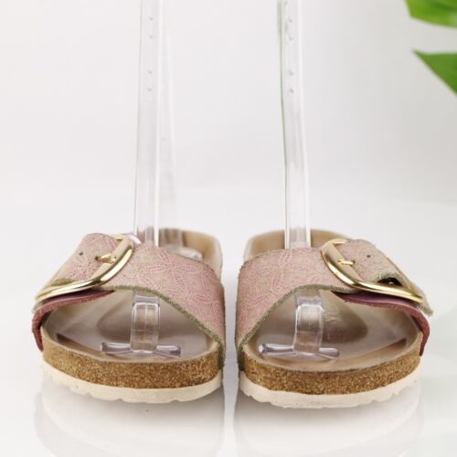 Birkenstock Womens Madrid Big Buckle Sandal Size 38 7 Ceramic Rose Mozaic Slide - Picture 2 of 15