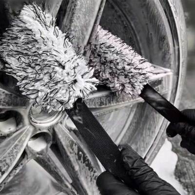 Universal Car Wheel Wash Towel Microfiber Double-sided Long Belt Cleaning Tool