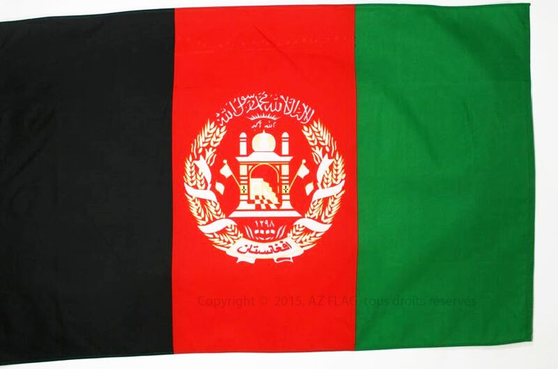 Drapeau Afghanistan 250x150cm grand format avec fourreau pour mât officiel
