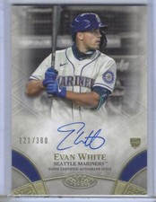 EVAN WHITE 2021 TOPPS TIER ONE BREAK OUT ROOKIE ON CARD AUTO RC #D 121/300