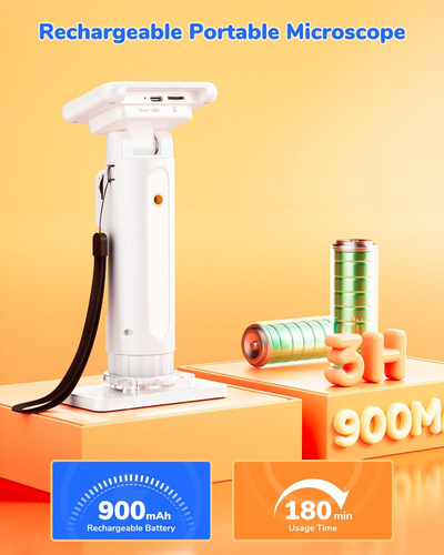 JL113 Microscope for Kids Adults, 2.8" IPS Handheld Digital Microscope Anti-Shak - Picture 7 of 12