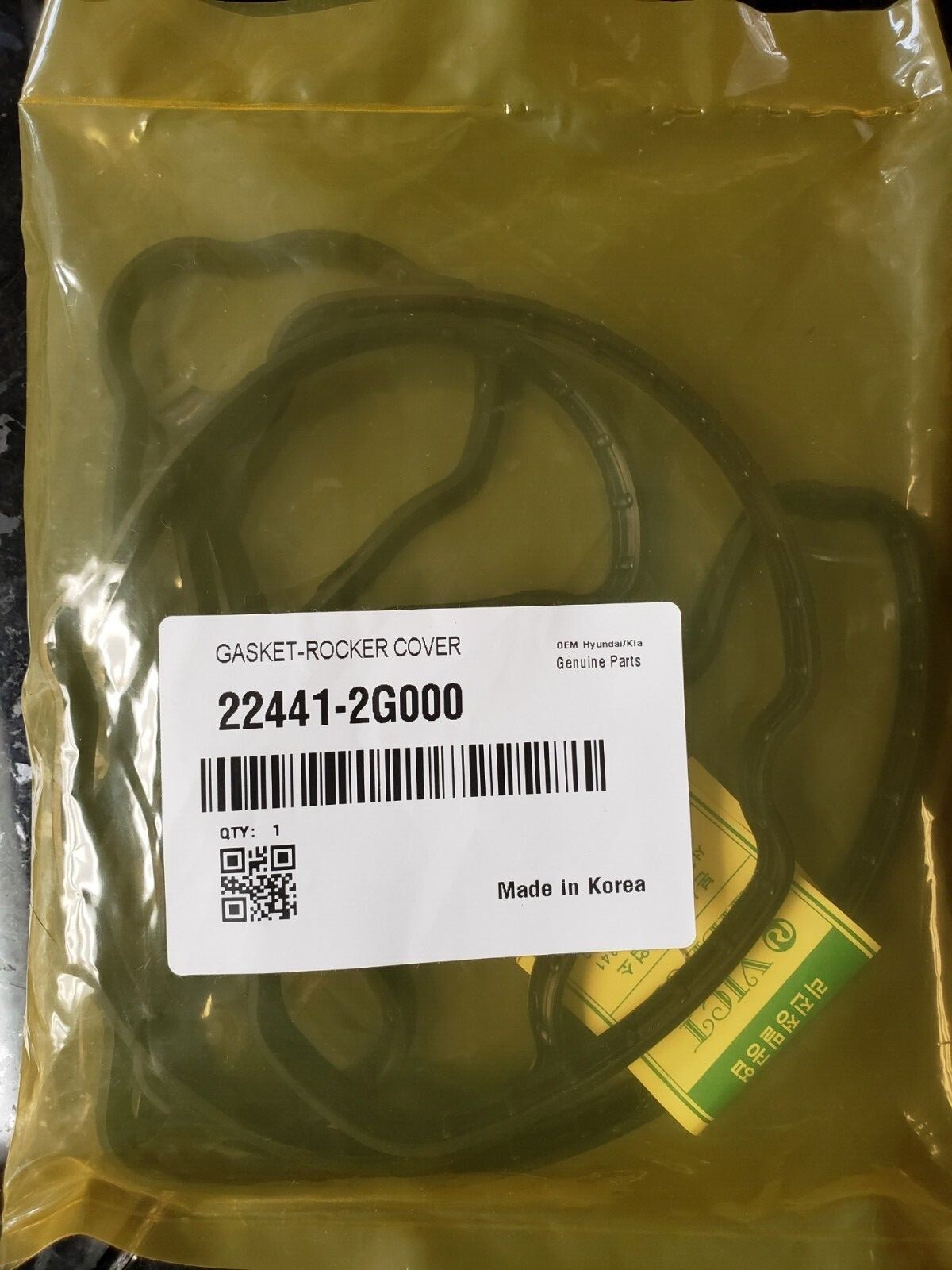 20072012 OEM Hyundai/Kia Valve Cover Gasket, New, Unopened Package eBay