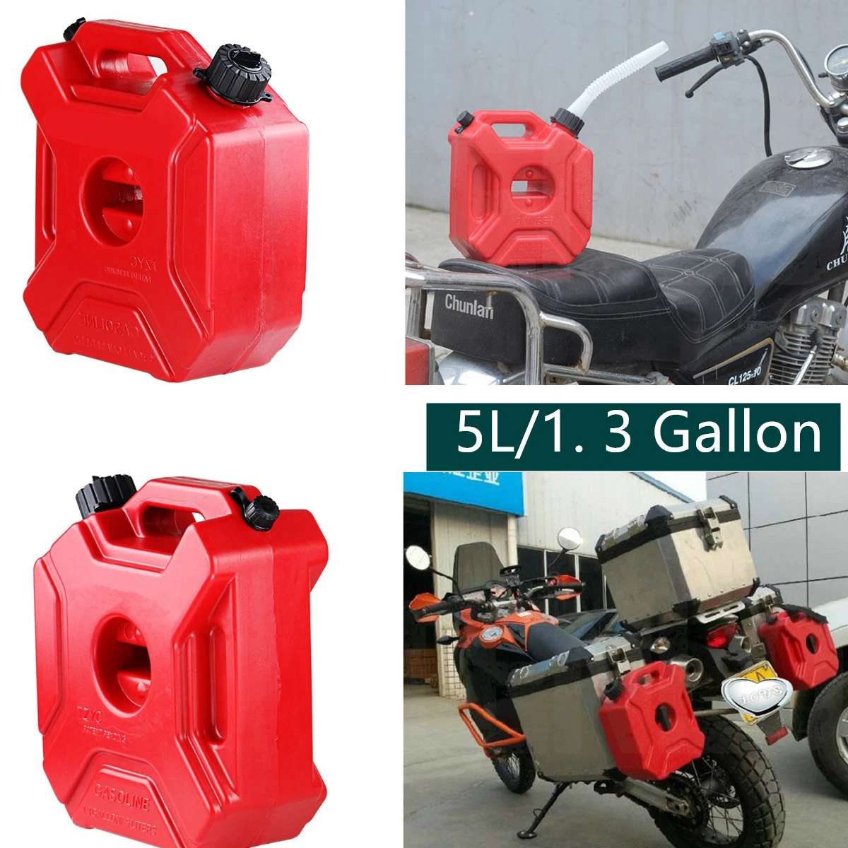 Litre Fuel Tank Jerry Cans Spare Plastic Petrol Tanks Atv, 55 OFF