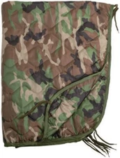 Mil-Tec Poncho Liner Woodland Polyester Construction Dimensions 82.67" Camo 4422