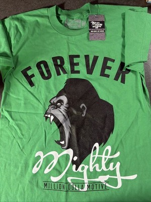 Million Dolla Motive Forever Mighty Gorilla Graphic T Shirt Mens M NWT Green