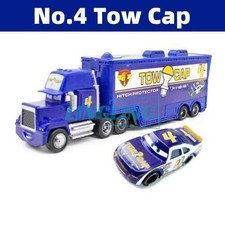 2-PACK Disney Pixar Cars No.4 Tow Cap Hauler Truck Die-cast Model Toys Kid Gifts
