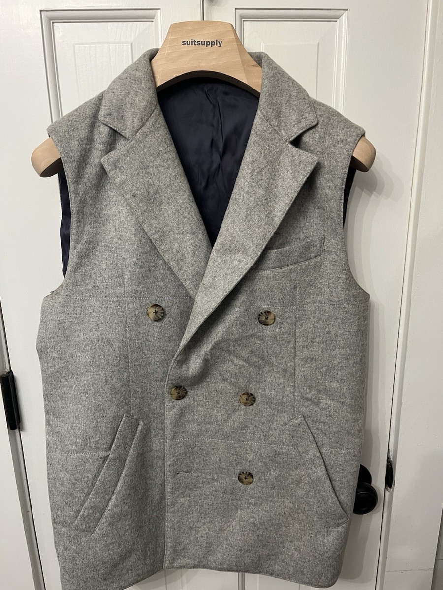 Suitsupply Double Breasted Wool Body Warmer XL