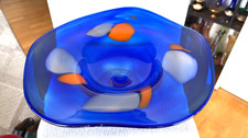 XXL Gro&szlig;e schwere Glas Schale - MURANO - dekorativ - Breite 32 cm - 1,8 kg