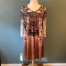 Cal Style long embellished tunic top/dress made in USA size 2xl