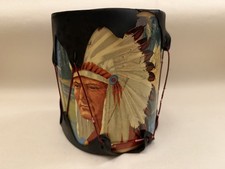 Vintage Native American Indian Pow Wow TOM-TOM Drum Child's Toy 1950s-60s Chief