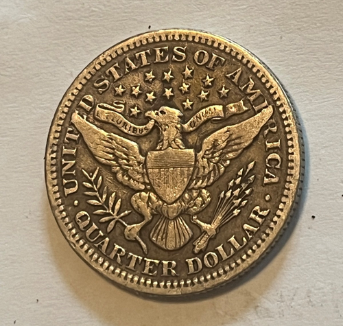 1904. Barber Quarter , VF - Picture 7 of 8