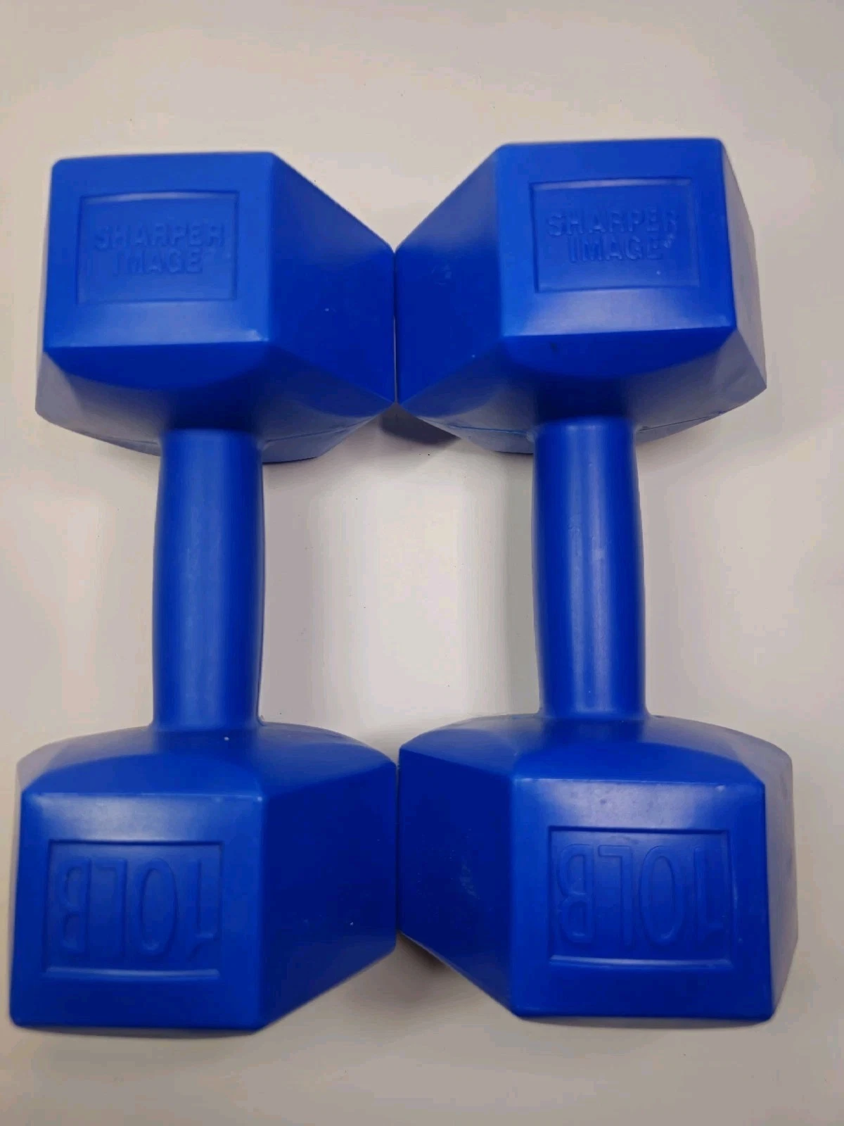 2 Sharper Image 10 lb Dumbbells Weights Exercise Equipment Workout