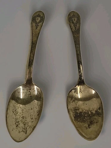 Antique 5.25" Mount Vernon - Lunt Sterling Silver Spoon Pair