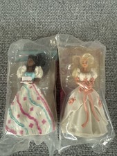 2 McDonald's Barbie Bride Birthday Happy Meal Toy Mattel Style Hair Vtg NIP
