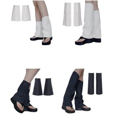 1 Pair Women Girls Leg Warmers Solid Color Goth Leg Flared Covers Dress Up Prop