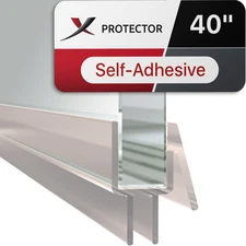 Frameless Shower Door Bottom Seal X-Protector-40 For All