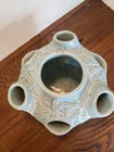 RARE Aqua/Turquoise McCoy Pottery Vtg Strawberry, Hen & Chicks Planter 1950s