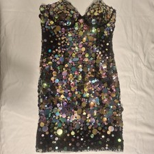 Flirt by Maggie Sottero Strapless Mini Dress Women’s 8 Multicolored New Years