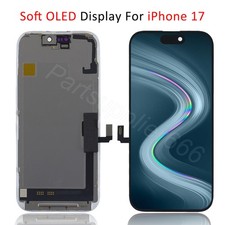 New Soft OLED For Apple iPhone 17 LCD Display Touch Screen Digitizer Replacement