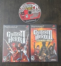 Guitar Hero 2 3 Aerosmith Sony PlayStation 2 PS2 Legends Of Rock Music Lot