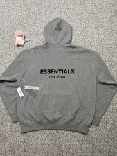 Fear of God Essentials Hoodie Dark Oatmeal SS22 size xxs 100% authentic