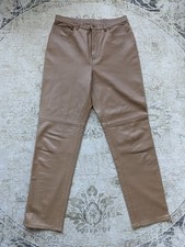 Ralph Lauren Women's Tan Brown Leather Pants Size 10
