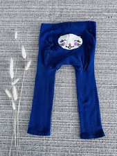 Lemon Beret Gr. 80 Strumpfhose ohne Füße Leggings blau Katze