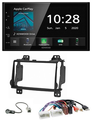 Kenwood Bluetooth MP3 DAB USB 2DIN Autoradio für Hyundai H1 08-15 Aux-Eing. USB