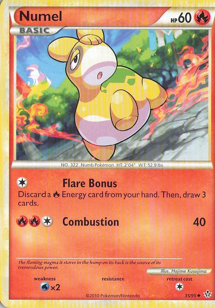 Numel 35/95 Uncommon HGSS Unleashed Pokemon Lightly Played (L1)