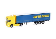 Herpa 961721 | Scania R 04 Topline Gardinenplanen-SZ| Sifte Berti | Spur N 1:160