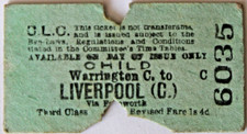 CHESHIRE LINES CTEE - Child. WARRINGTON CENTRAL to LIVERPOOL (C.)