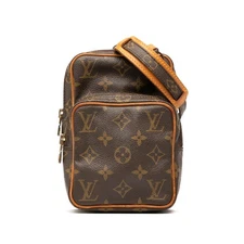 Louis Vuitton Monogram Mini Amazon Crossbody Shoulder Bag M45238 Brown PVC Leath