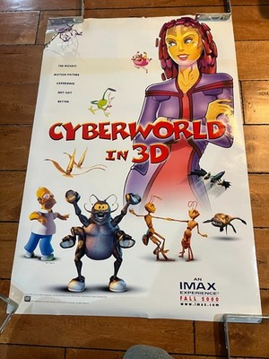 CyberWorld 3D Original 27x40 Movie Poster DOUBLE SIDED