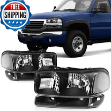 Scitoo Headlight Assembly Fit For Gmc Sierra 1500 1999-2006 For Gmc Yukon