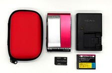 Sony Cyber shot DSC-T5 Digital Camera 5.1MP w battery charger case and SD card 