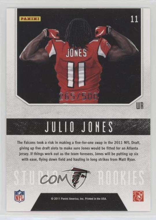 2011 Panini Rookies & Stars Studio Rookies Gold 265/500 Julio Jones #11 RC 0rd2