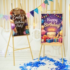 1pc Heavy-Duty Iron Easel Stand Suitable for Painting Wedding Signs Art Display