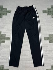Adidas Primegreen Track Pants Mens Medium Black Trefoil Logo 3 Stripes Ankle Zip