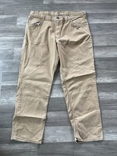Carhartt Men's Pants Size 40x30 Relaxed Fit Khaki Tan Work Pants