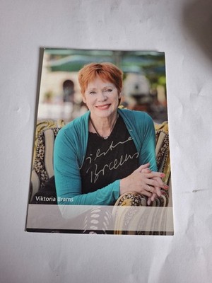 Karte Victoria Brams (Schauspielerin) mit Autogramm - ORIGINAL