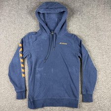 KLIM Hoodie Womens Medium Blue Mariposa Long Pullover Fleece Raglan Logo Riding
