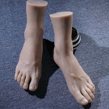 Silicone Feet Men Model Mannequin EUR44 Lifelike Feet Model Socks Display Props