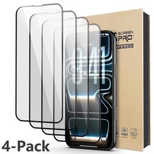 4 Pack Full Cover Tempered Glass Screen Protector For iPhone 17 Pro 17 Series